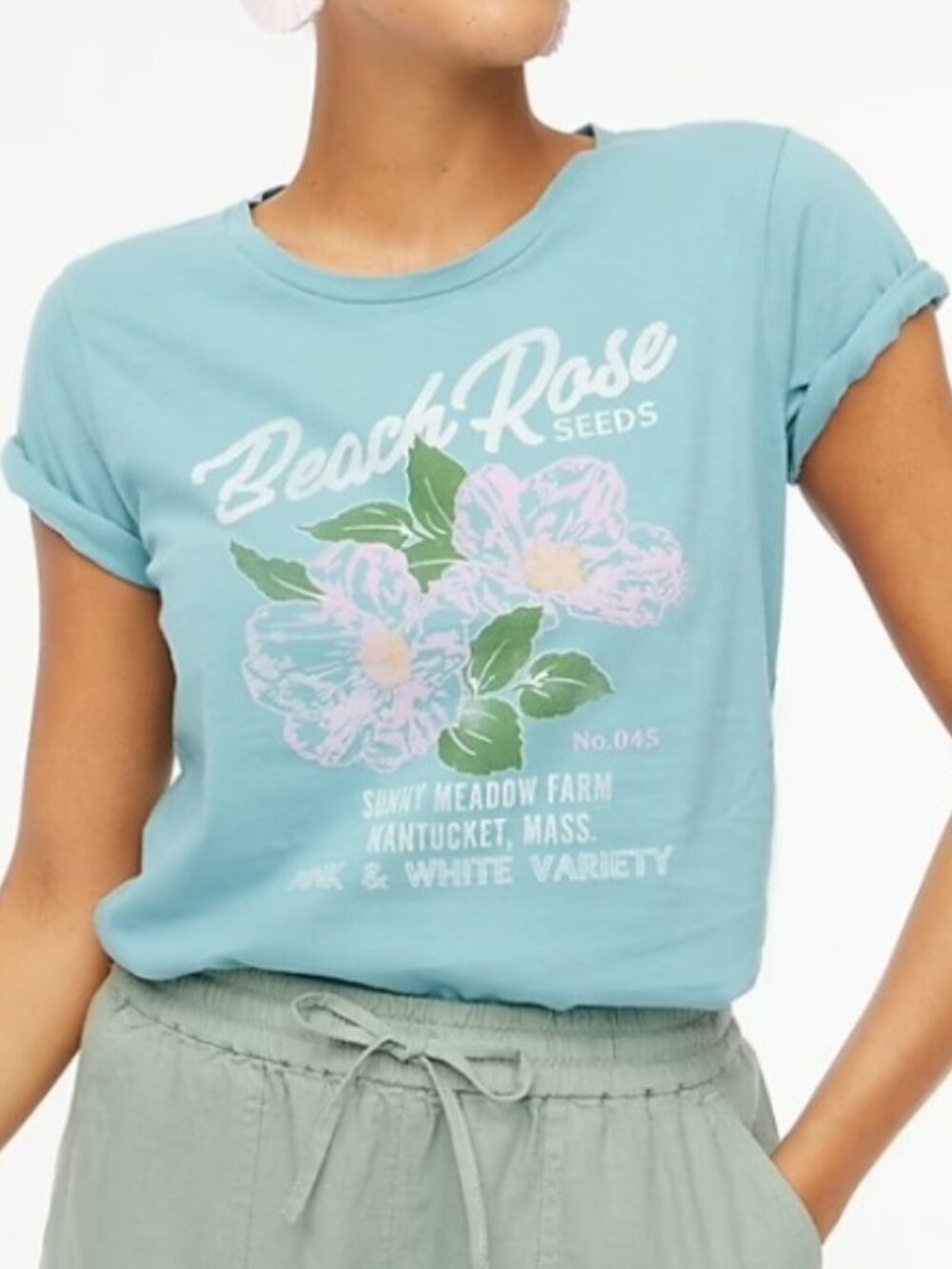 J.Crew Factory Beach Rose Collector T-Shirt NEW! - Picture 2 of 7